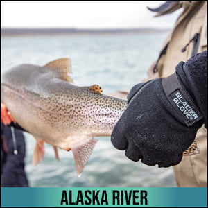 Alaska River Fingerless Gloves