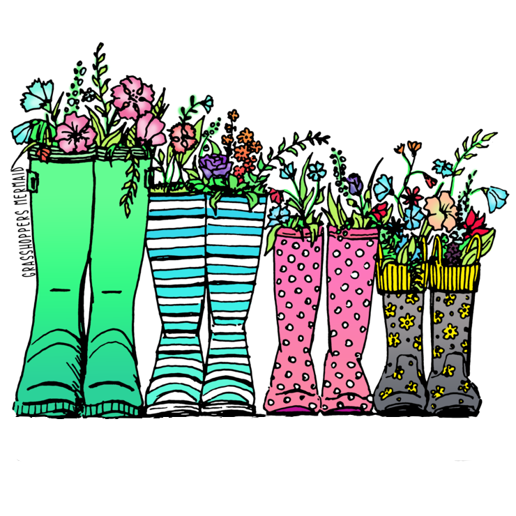 Garden Wellies Sticker