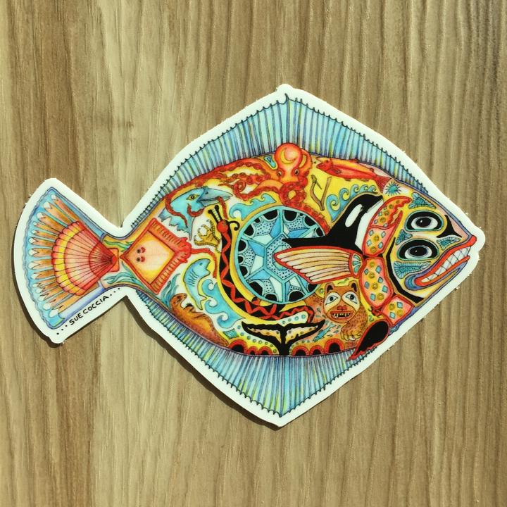 Sue Coccia Halibut Sticker