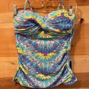 Ocean Waves Contemporary Bandeau Tankini Top