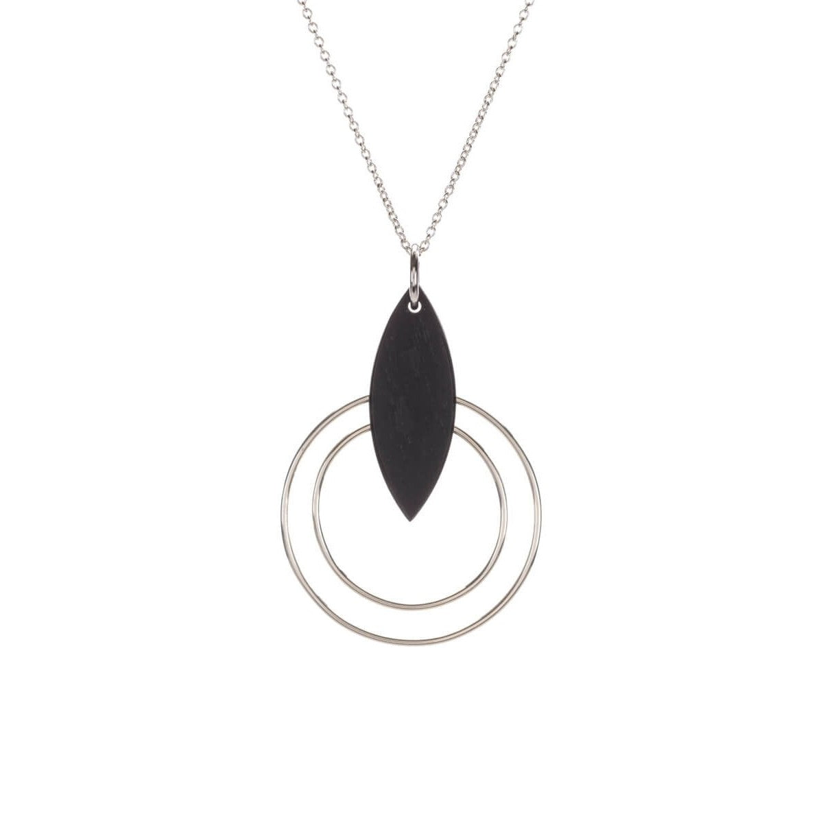 Argentium with 2 Circle Necklace