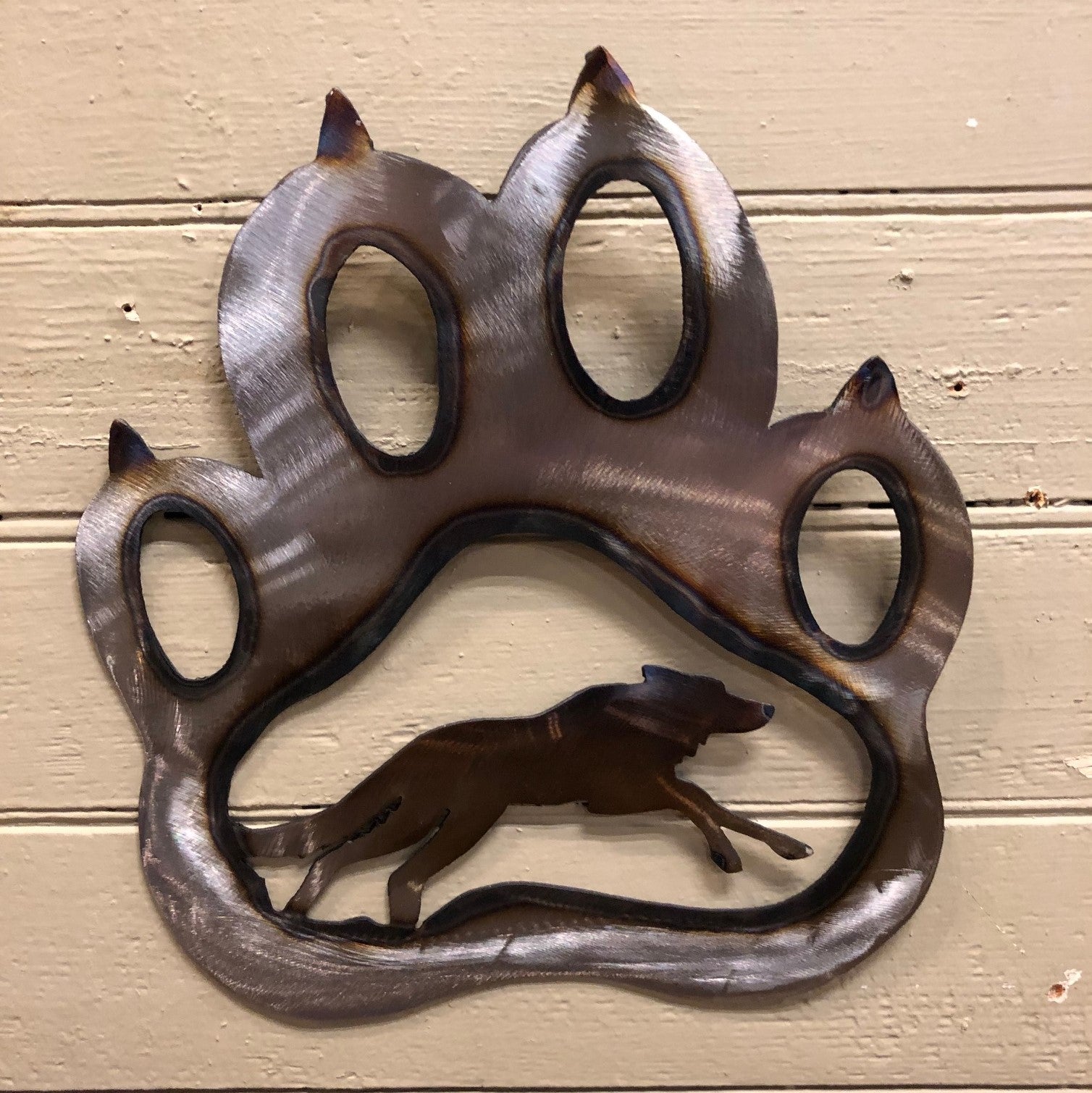 Wolf Paw Metal Art - Small