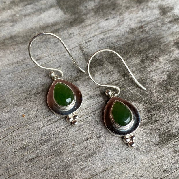 Three Dots Jade Earrings