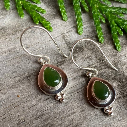 Three Dots Jade Earrings