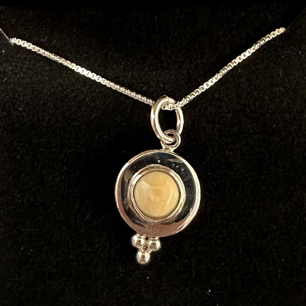 Three Dots Mammoth Ivory Pendant