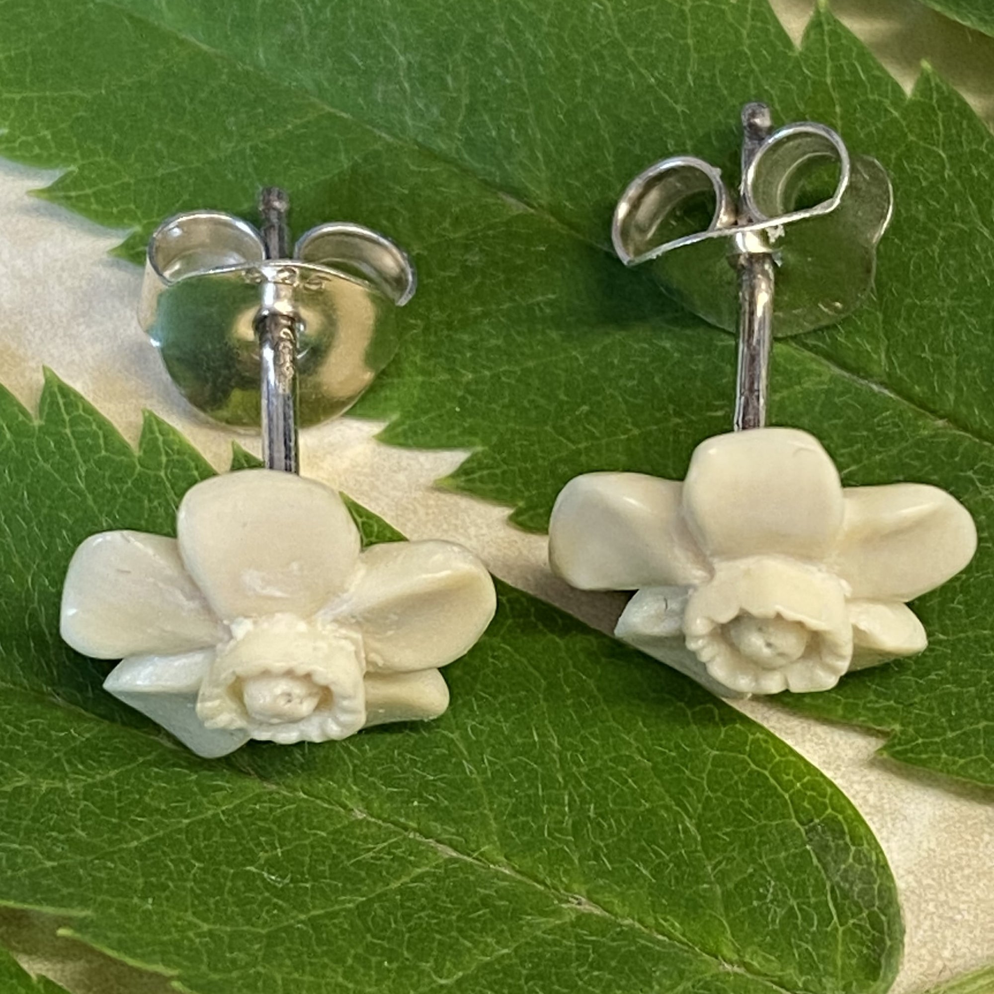 Forget Me Not Mammoth Ivory Earrings