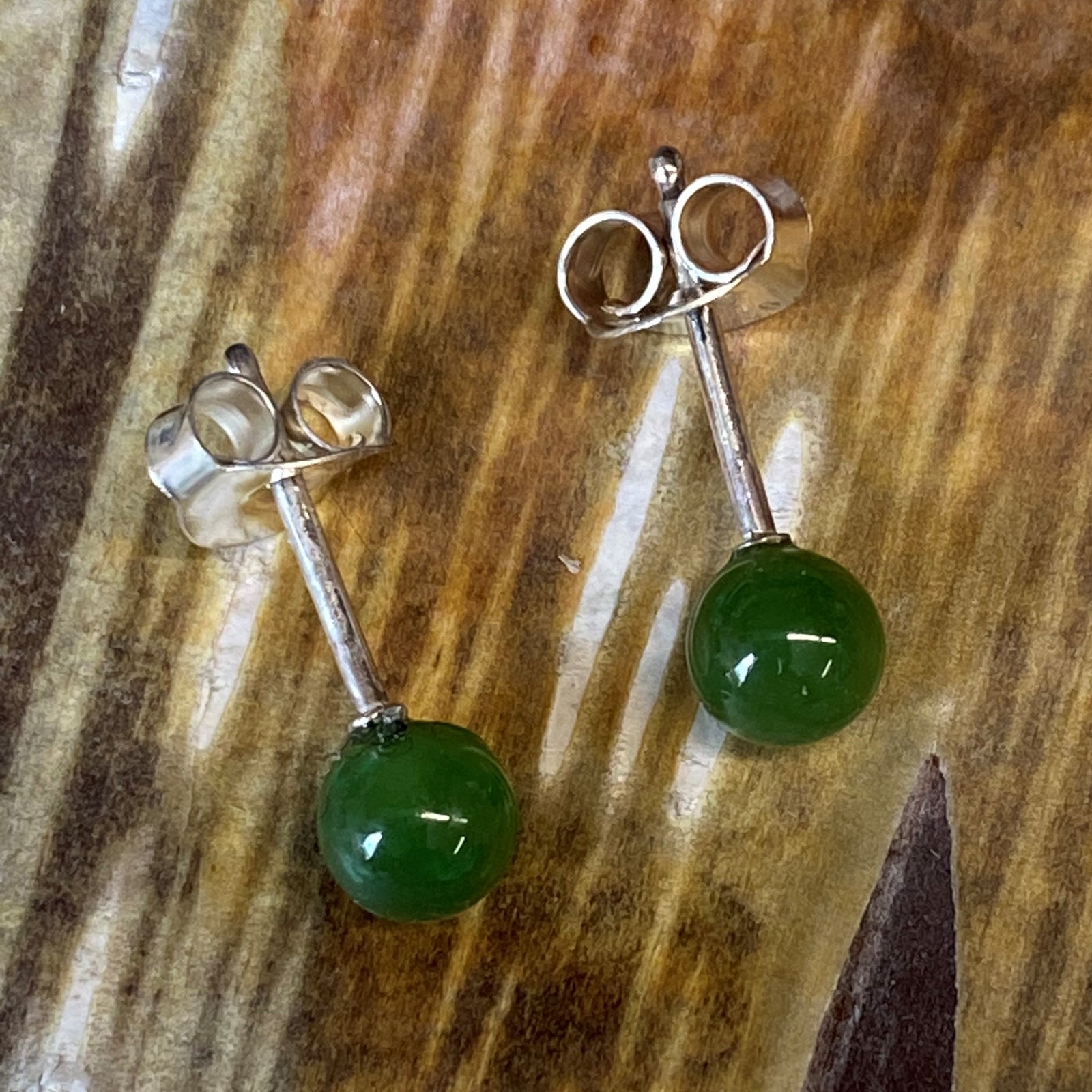 Jade Post Earrings Tiny
