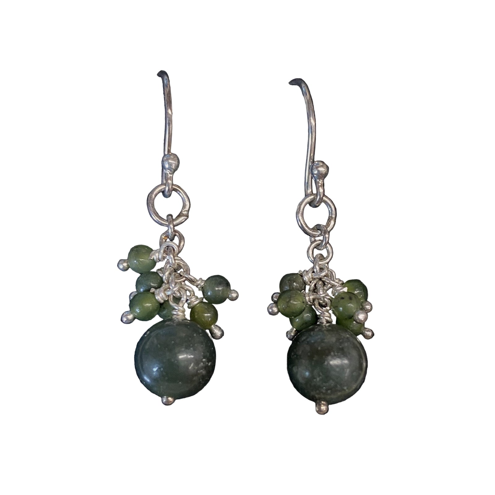 Jade Sterling Silver Earrings