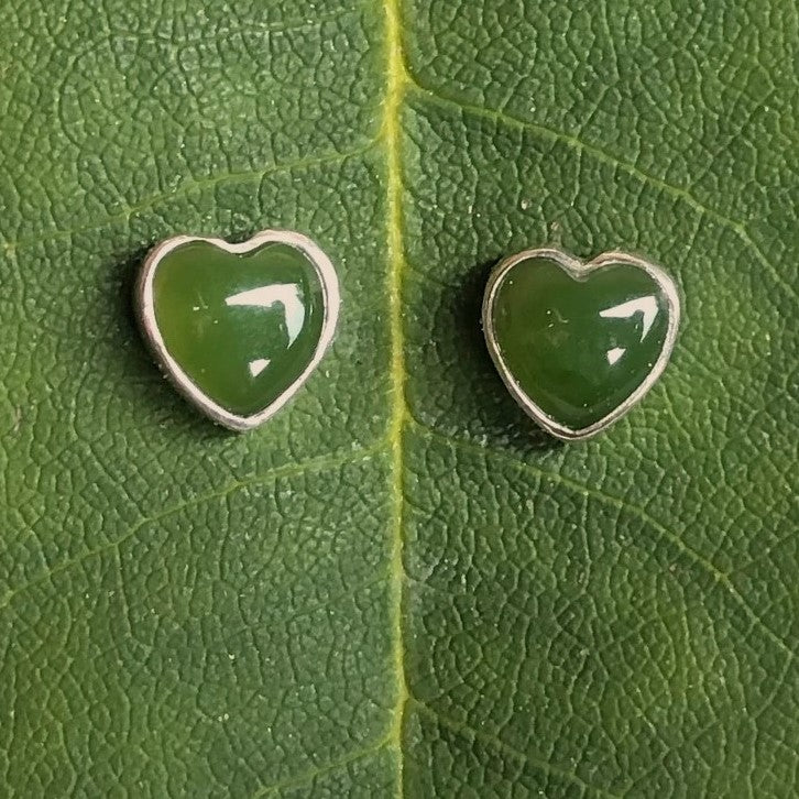 Jade Post Earrings Tiny