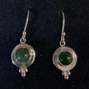 Jade Sterling Silver Earrings