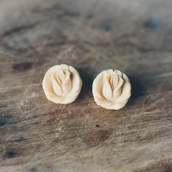 Rosebud Post Earrings