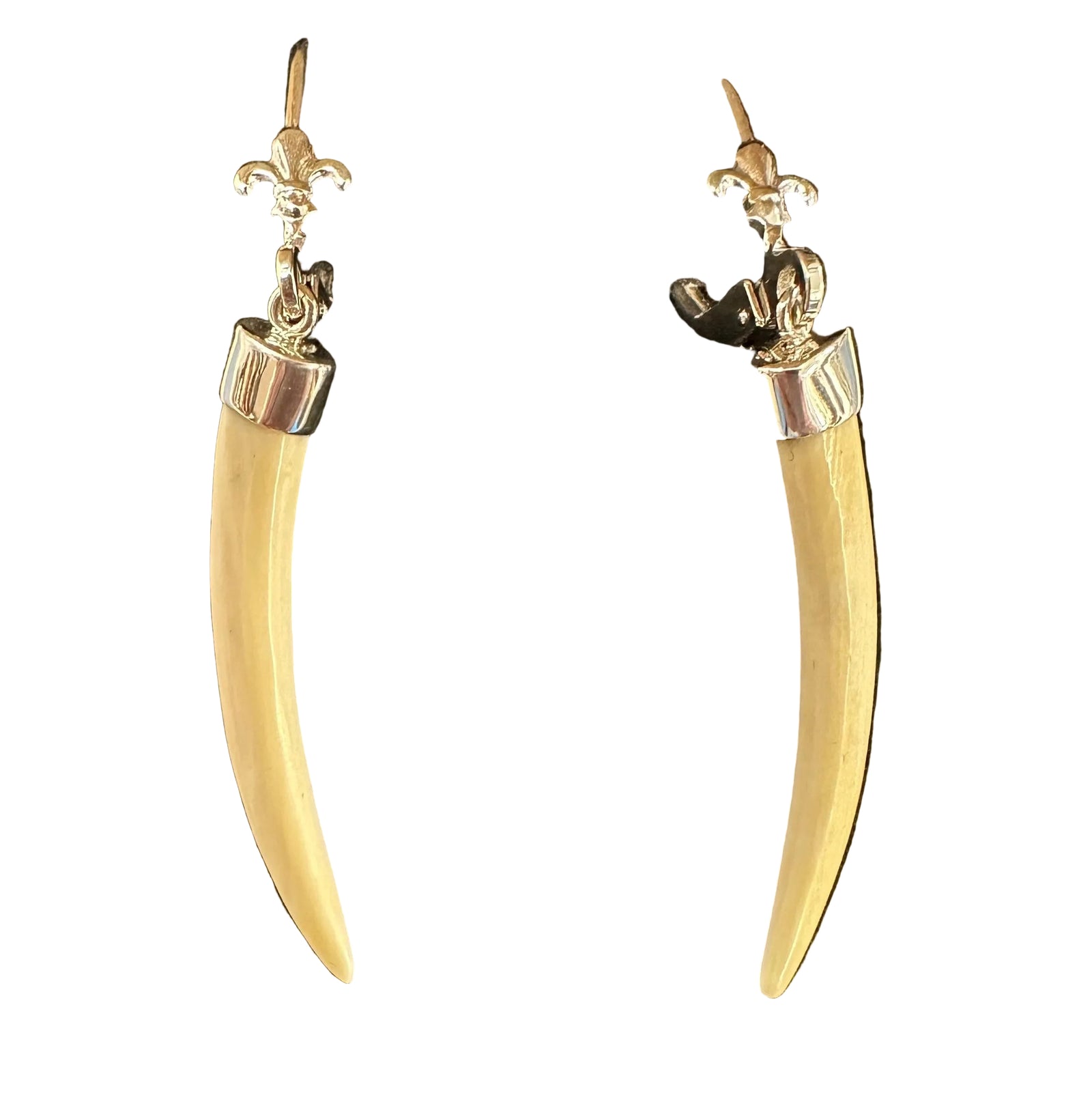 Small Thin Tusk Earrings