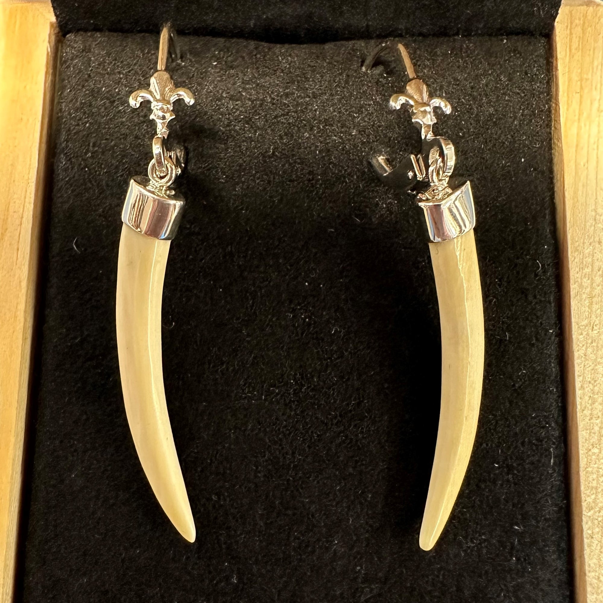 Small Thin Tusk Earrings
