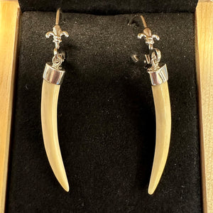 Small Thin Tusk Earrings