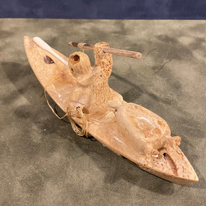 Walrus Jawbone Kayaker Figurine