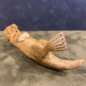 Walrus Jawbone Otter Figurine