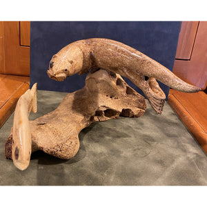 Walrus Jawbone Otter Figurine