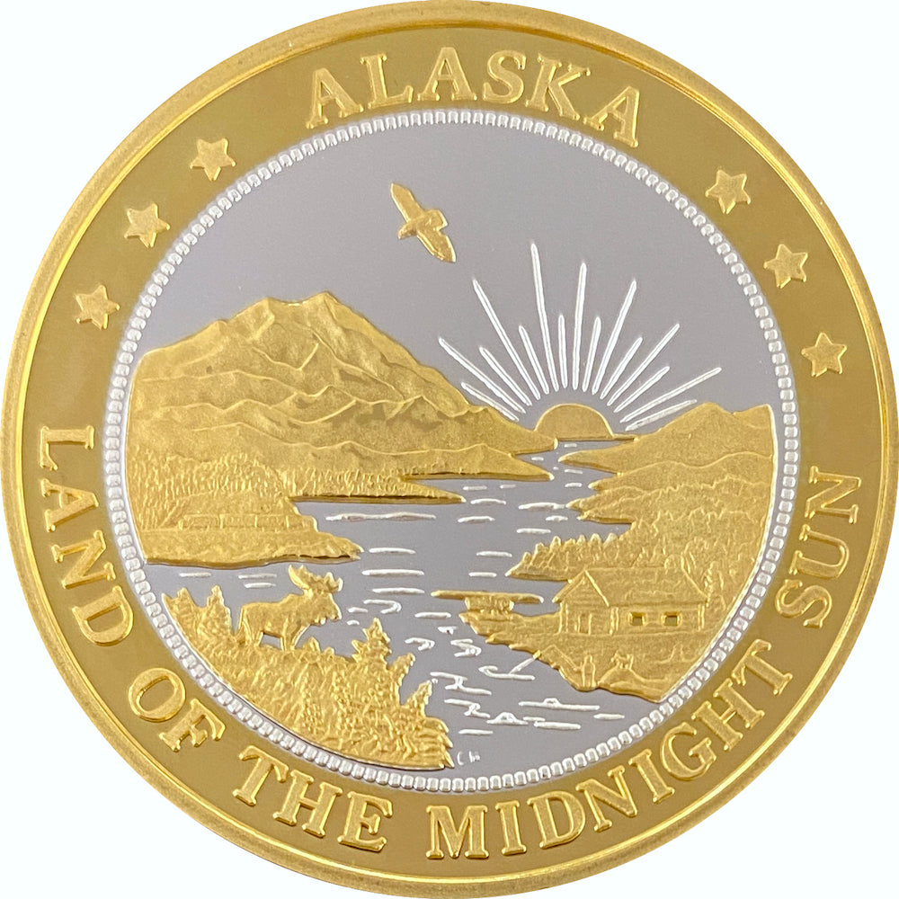 Alaska Map Medallion