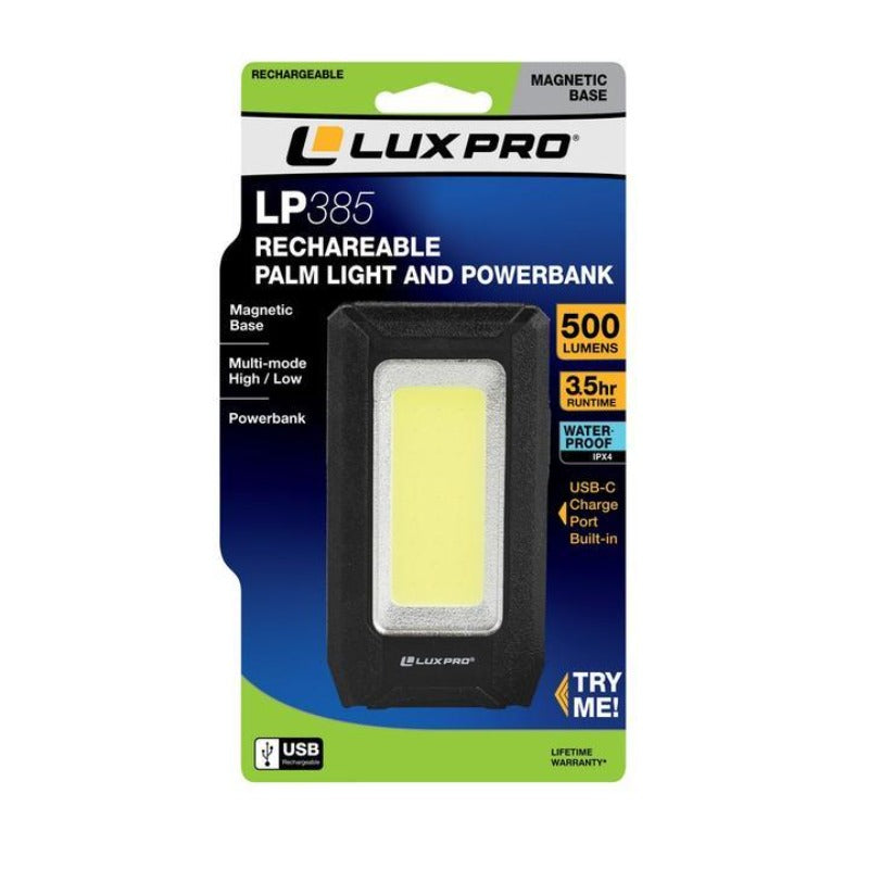 Luxpro Rechargeable Palm Light