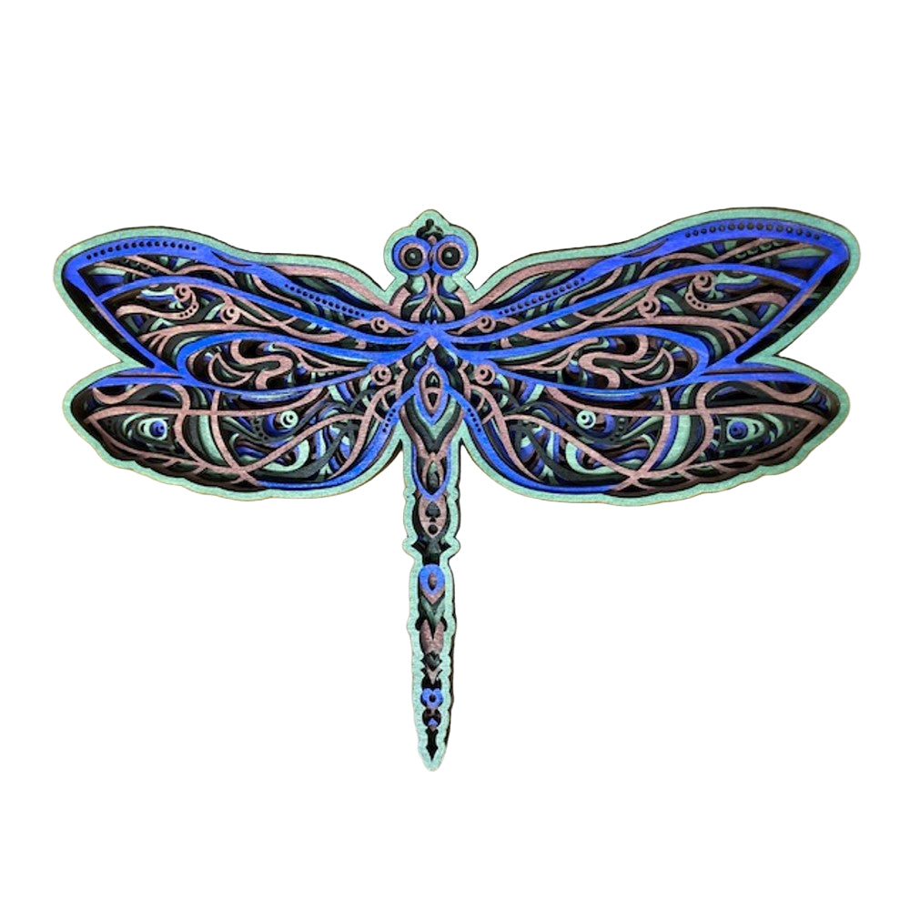 Laser-cut Wood Soaring Dragonfly