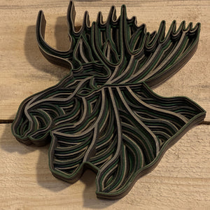 Laser-cut Wood Alaskan Mini Moose