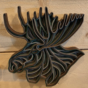 Laser-cut Wood Moose