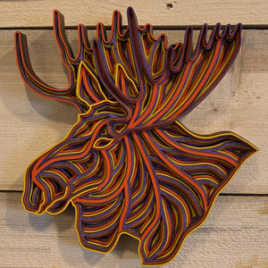 Laser-cut Wood Moose