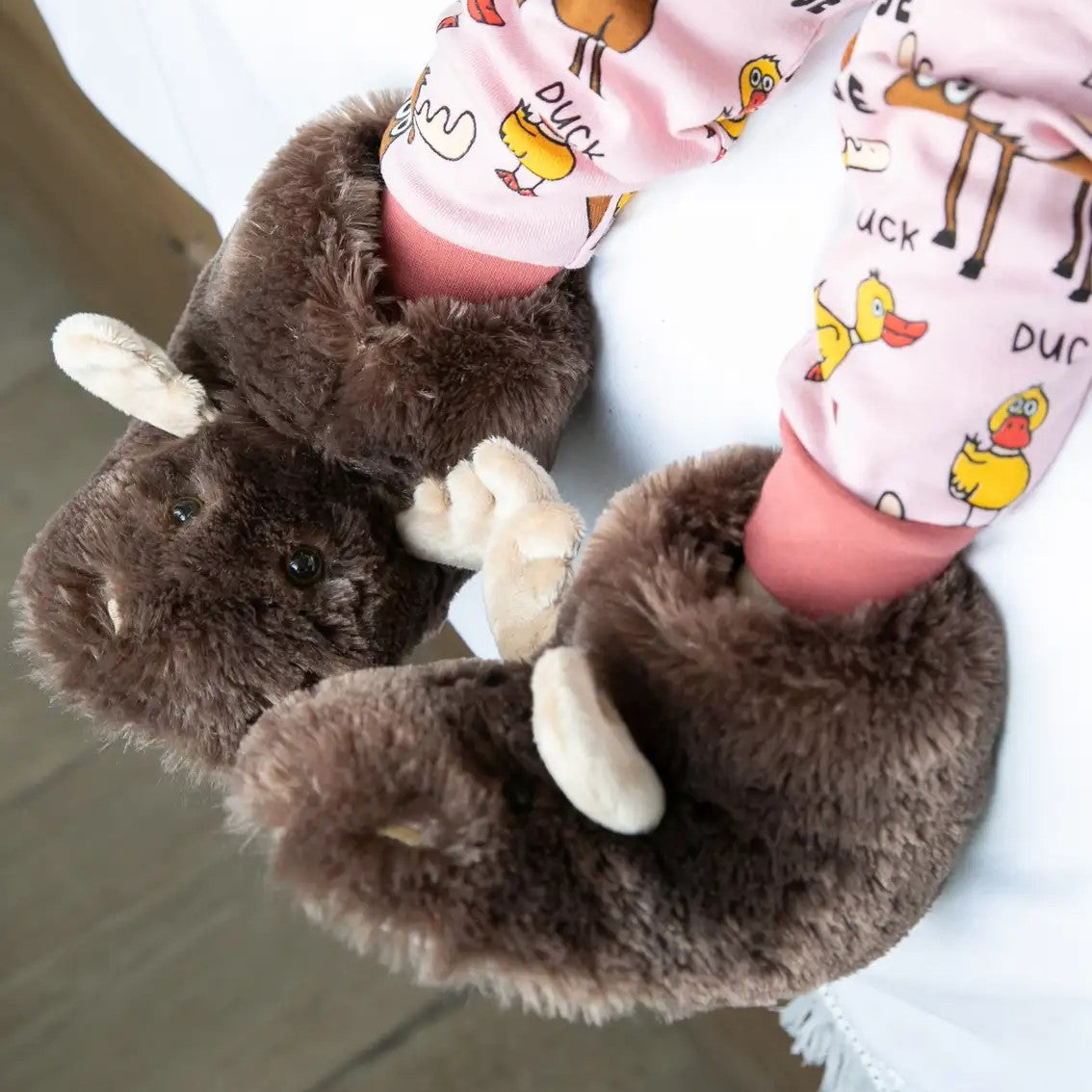Fluffy animal slippers hotsell