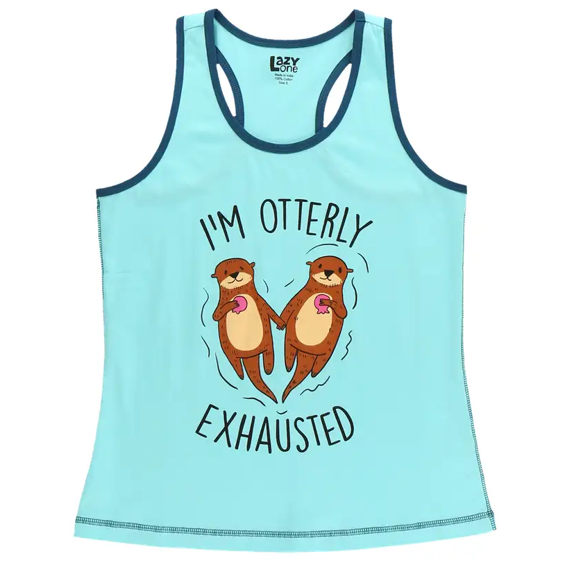 Otterly Exhausted Pajama Tank Top