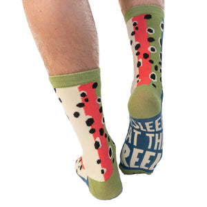 Asleep At The Reel Fish Crew Sock