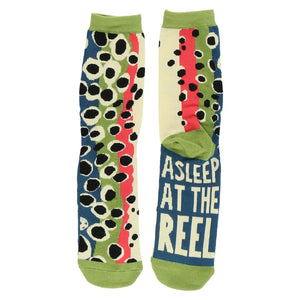 Asleep At The Reel Fish Crew Sock