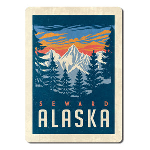 Seward Alaska Wood Magnet