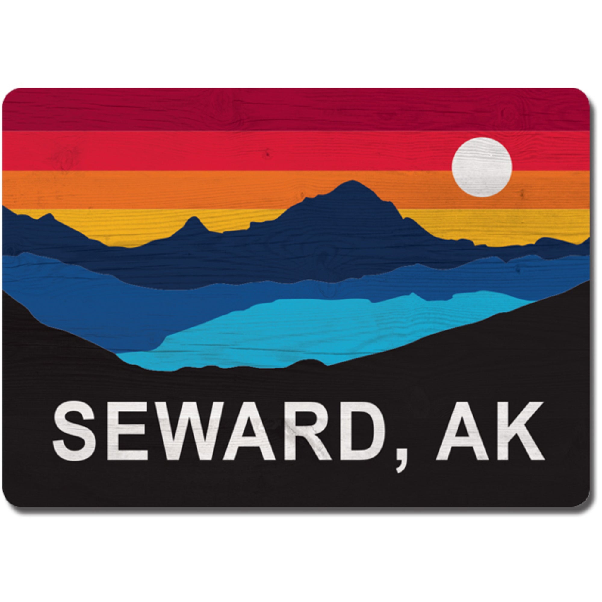 Seward Alaska Wood Magnet