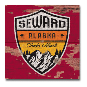 Seward Alaska Wood Magnet