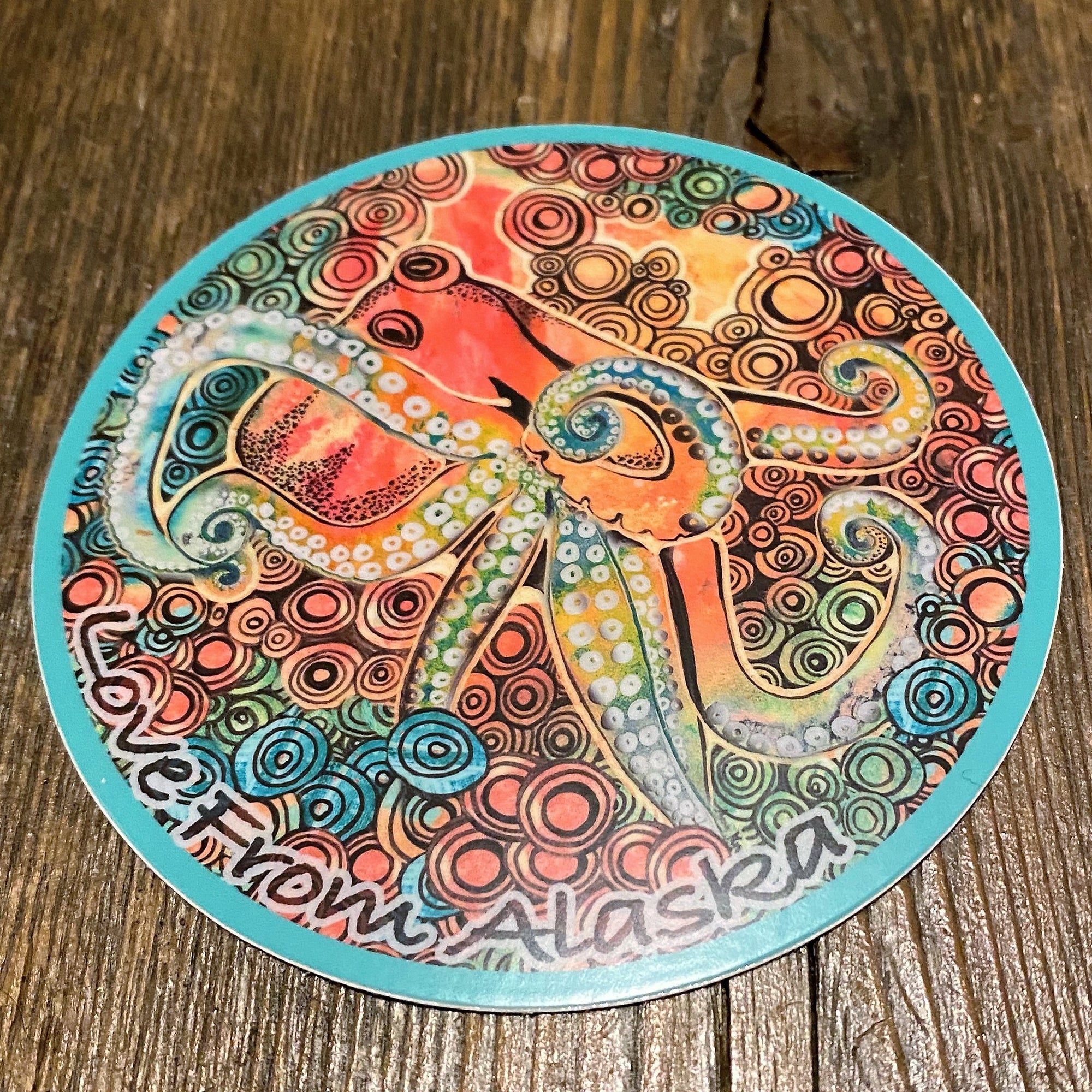 Octopus Circle Sticker