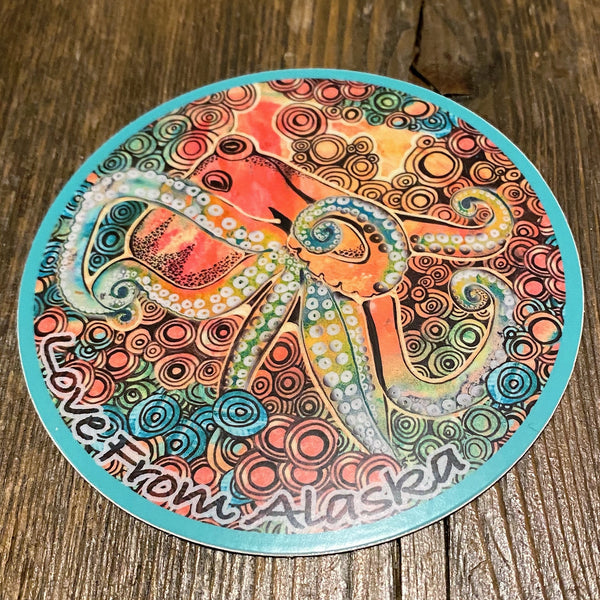 Octopus Circle Sticker - Forests, Tides, and Treasures