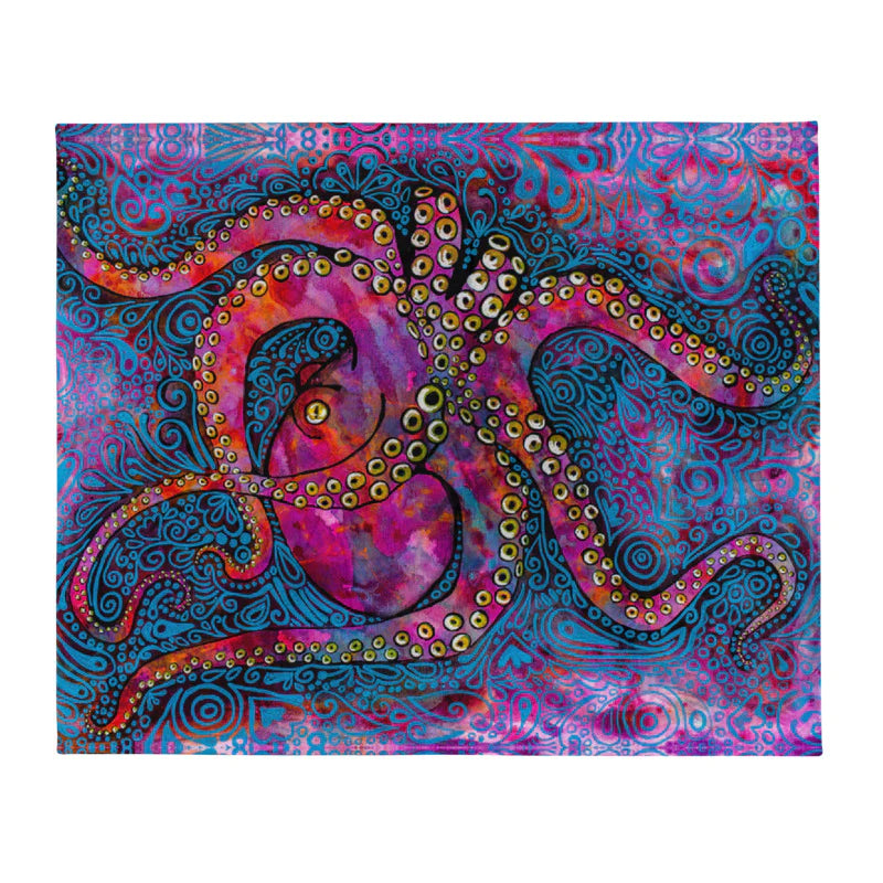 Multicolored Octopus Blanket
