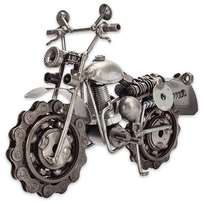Rough Rider Motorcycle Metal Figurine
