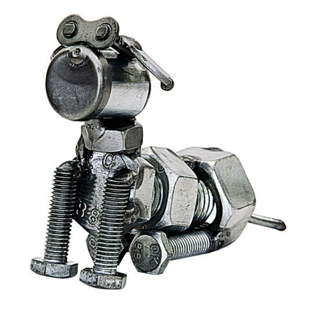 Sitting Dog Metal Figurine