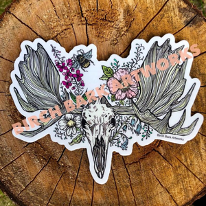 Moose Skull Sticker