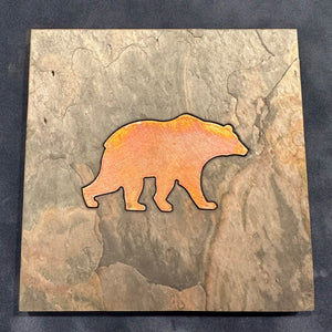 Slate and Copper Inlay Trivet