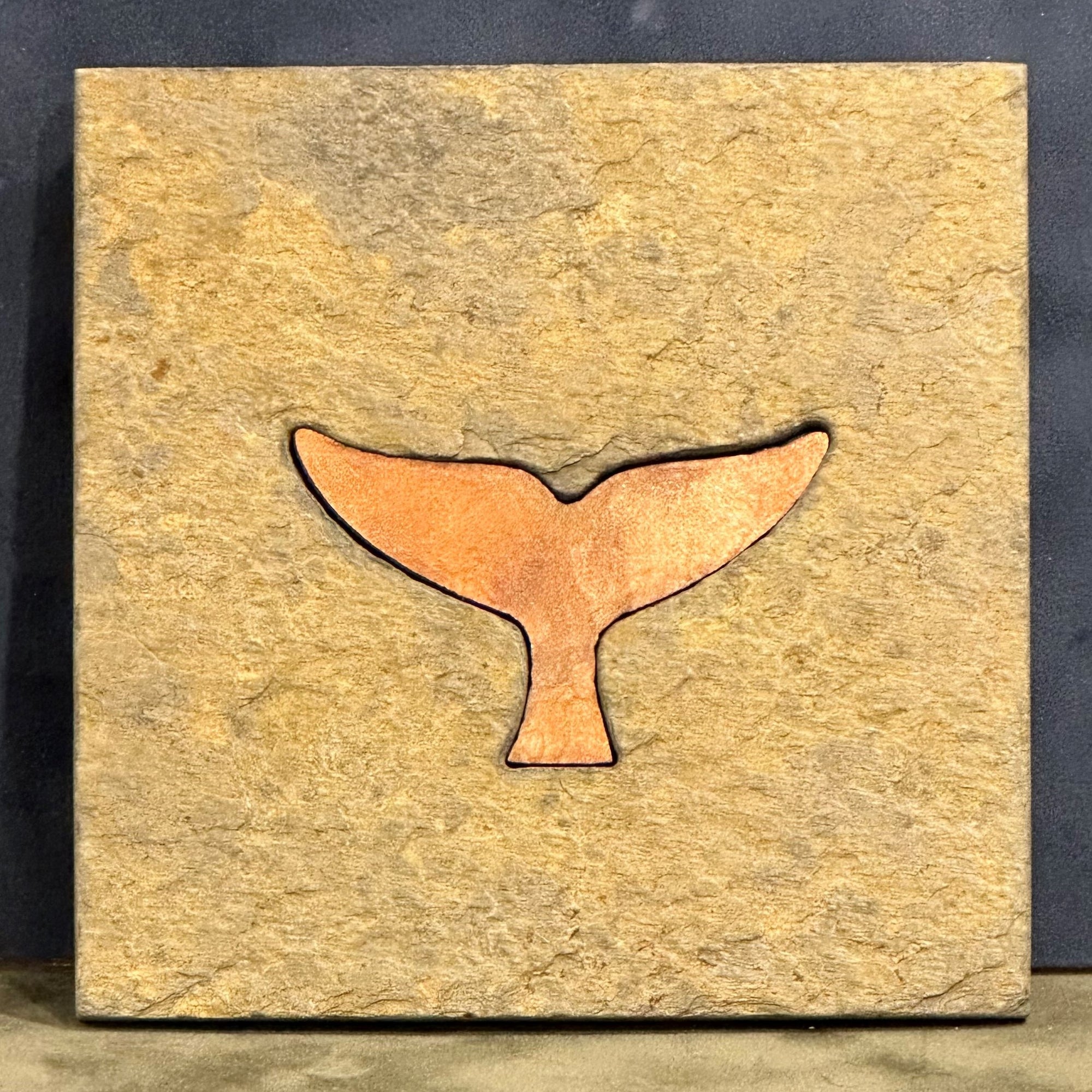 Slate and Copper Inlay Trivet