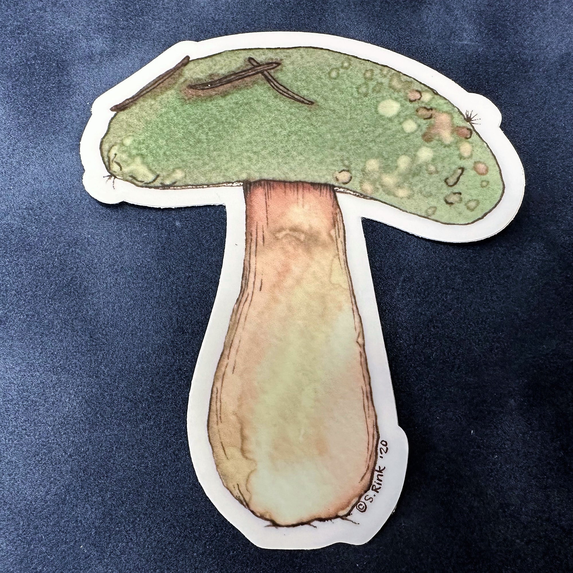 Green Caped Mushroom Sticker