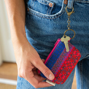 Rainbow Mini Coin Purse Key Clip