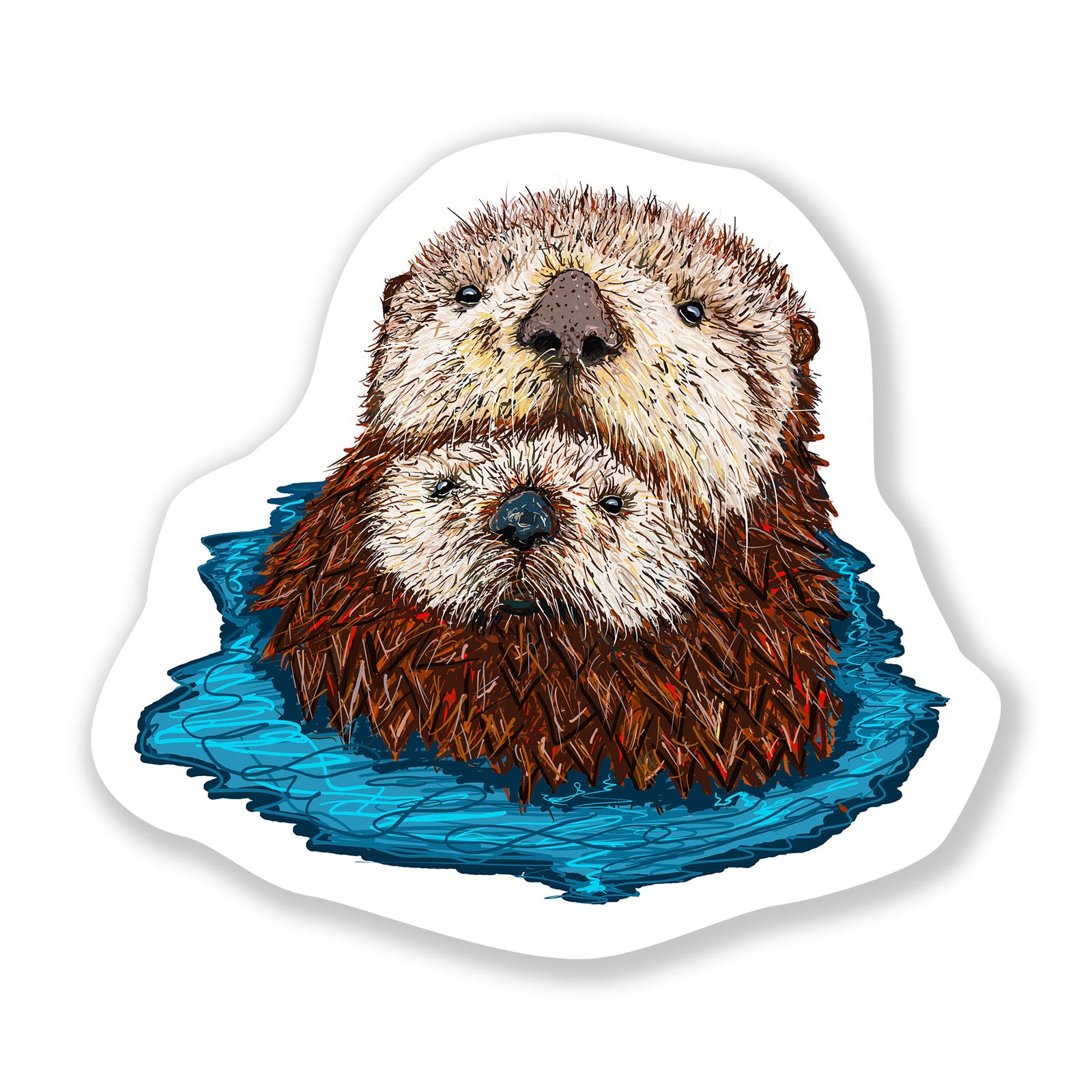 Sea Otters Sticker