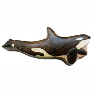 Orca Intarsia Wood Puzzle Box