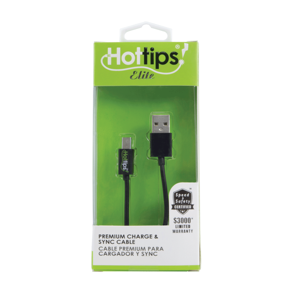 Hottips Elite 4' Micro USB Cable