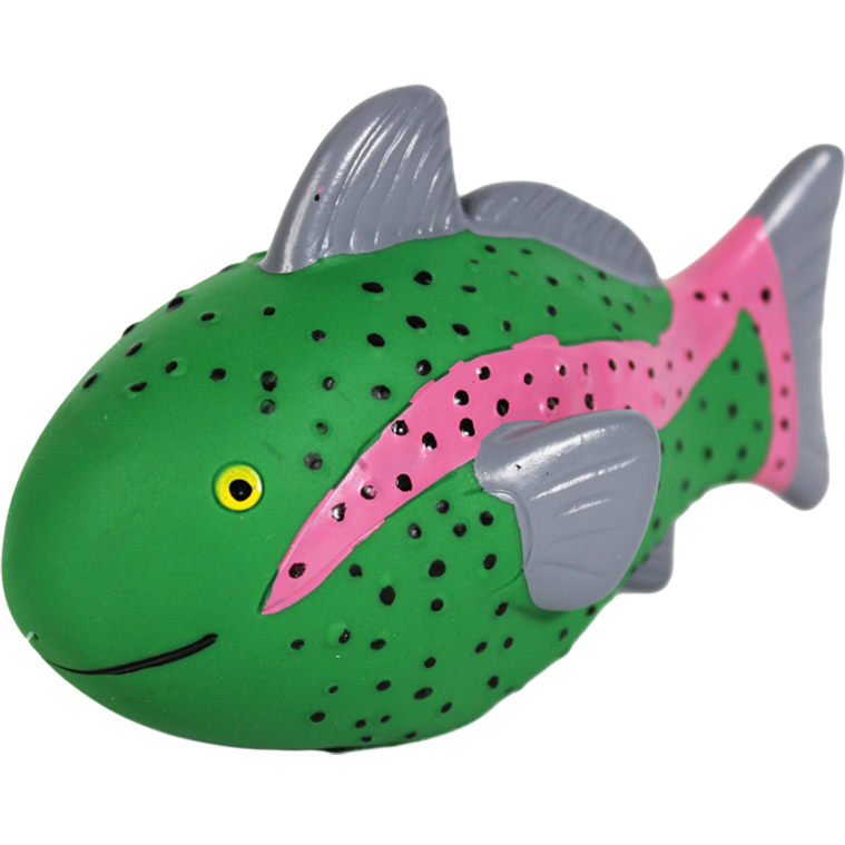 Vinyl Squeaky Rainbow Trout Dog Toy