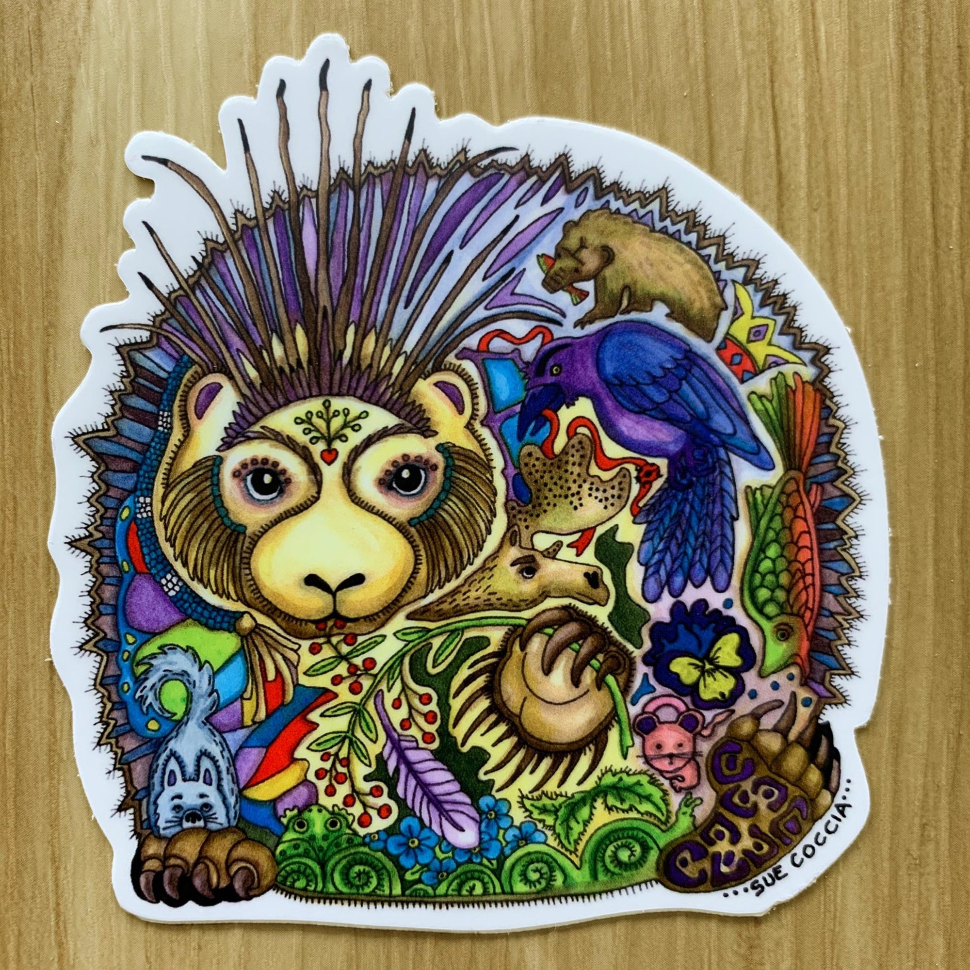 Sue Coccia Porcupine Sticker