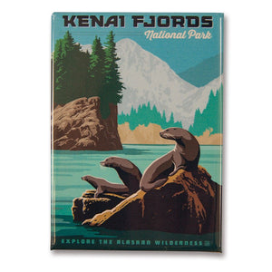 Vintage Kenai Fjords Postcard